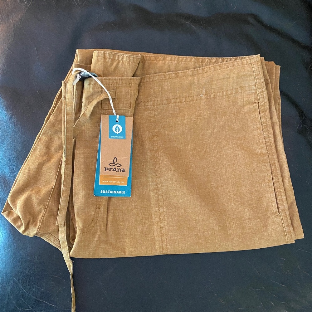 prAna Men’s Sutra Pant Dark Ginger XXL/32 Sustainable Hemp Blend NWT